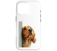 Curious Spaniel Peeking Dog Art Case for iPhone 16 Pro