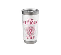 Curious Stay Wild Distressed Question Mark Motivational Stainless Steel Insulated Tumbler