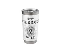 Curious Stay Wild Question Mark Scribble Inspirational Love Stainless Steel Insulated Tumbler