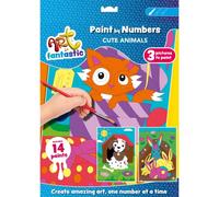 Curious Universe Art Fantastic Cute Animals Triple Set - Paint by Numbers for Children - Painting by Numbers Activity Set for Kids Age 6-14 - Arts & Crafts Gifts - 3 Pictures & 14 Paints