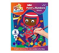 Curious Universe Art Fantastic Space - Paint by Numbers for Children - Number Painting Kit for Kids Age 6-14 - Painting by Numbers Space - Arts and Crafts Gifts - Includes 8 Kids Paints