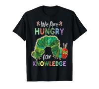 Curious We are Hungry for Knowledge Hungry Learning Value Graphic T-Shirt, Men, Black, S