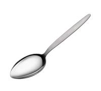CURISEW Chef Kunz Spoon | Silver Stainless Steel 2 Tbsp Basting Spoon, 9 Inch Solid Sauce Spoons, Big Serving Spoons Stainless Steel, Plating & Quenelle & Cooking