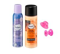 Curl Care 3 Piece Set - Overnight Wave Spray 150ml + Styling Cream Dream Curls 150ml + Silicone Hair Roller - Gentle Styling & Perfect Curls Without Heat