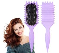 Curl Defining Brush, 1 PCS Curl Hair Brush, Curl Define Styling, for Combing and Shaping Men's and Women's Curls to Reduce Pulling (Purple)