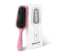 Curl Defining Brush, Boar Bristle Hair Brush Gifts for Women and Men - Shape, Volumize, and Detangle Curly Hair Styling Wet Brush with Reduced Pulling and Curl Separation Pink