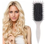 Curl Defining Brush,Define Styling brush with Prongs, Bounce Brush Curly Hair Curl Define Styling For Women and Men Less Pulling,Reduce Pulling and Separation (Off white)