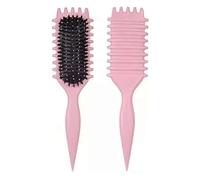 Curl Defining Brush,Newest Boar Bristle Styling Brush for Curly Hair,Detangle, and Enhance Curls for Both Women and Men, Minimizing Pulling (#2, 135g)
