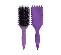 Curl Defining Brush - Premium Boar Bristle Detangling Brush for Curly Hair | Curly Hair Products for Women & Men | Defines Curls, Reduces Frizz, Shapes Coils & Waves | Natural Hair Styling (PURPLE)