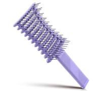 Curl Defining Brush, Vented Curly Hair Brush Products for Effortlessly Detangling Shaping and Defining Women's Men's Curls on All Wet or Dry Hair Types, Reduces Frizz (Purple)