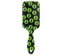 Curl Defining Brushes Happy Halloween Green Black Paddle Brushes Hair Brushes Detangler for Curly Hair Detangling and Adding Shine