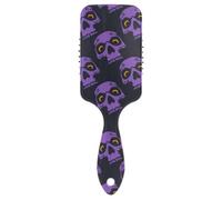 Curl Defining Brushes Happy Halloween Purple Skulls Black Anti-static Massage Hair Comb Plastic Detangling Brushes for Women Girls Detangling and Adding Shine