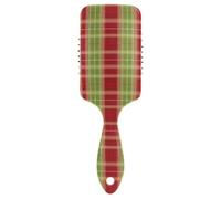 Curl Defining Brushes Merry Christmas Buffalo Plaid Check Paddle Brushes Wet And Dry HairBrushes for Women Detangling and Adding Shine