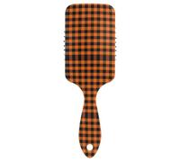 Curl Defining Brushes Orange and Black Buffalo Plaid Tartan Check Scotland Anti-static Massage Hair Comb Wet And Dry HairBrushes for Women Girls Makes Hair Smooth
