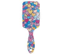 Curl Defining Brushes Valentine Heart Love Colorful Anti-static Massage Hair Comb Detangling Brushes for Women Men Detangling and Adding Shine