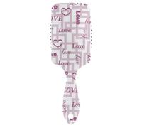 Curl Defining Brushes Valentines Cute Pink Hearts Love Doodle Paddle Brushes Plastic Detangling Brusheses for All Hair Types Makes Hair Smooth