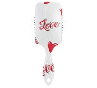 Curl Defining Brushes Valentines Kiss Lips Love Red Hearts Anti-static Massage Hair Comb Plastic Detangling Brusheses for Women Girls Detangling and Adding Shine