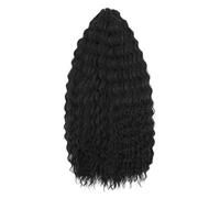 Curl Hair Synthetic Water Wave Twist Crochet Hair Braid Hair Ombre Deep Wave Braiding Hair Extension 1B 22INCHES#3PcsLot