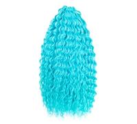 Curl Hair Synthetic Water Wave Twist Crochet Hair Braid Hair Ombre Deep Wave Braiding Hair Extension Blue 30inches#5pcslot