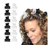 Curl Keeper Claw Clips for Thick & Thin Hair, Roller Jaw Clamps (12-Pack) - Wide Teeth Medium Hair Clips for Women Supports & Creates Volume - Hair Styling Accessories are Lightweight & Easy to Clean