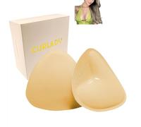 CURLADY Sticky on Bra Inserts, Double Sided sticky bra push up, Strapless bra Lift Self Adhesive Bra Pads for Backless Strapless Clothing, Wedding, Bikini and Daily Wear,Chicken fillet bra inserts