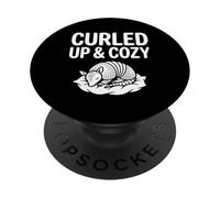 Curled Up And Cozy Cute Armadillo Sleeping Nap PopSockets Adhesive PopGrip