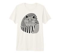 Curled Up Tabby Cat Cozy Modern Illustration Premium T-Shirt