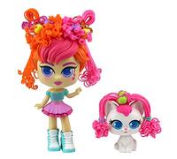 Silverlit CURLIGIRLS 82099 Meili & LULU, Hairdressing Dolls, Dolls with Magic Hair, Includes Accessories, Doll 15 cm, Pet 6 cm, Colourful, from 3 Years