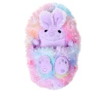 Curlimals Rainbow Bunny called Bo, Cute Interactive Rabbit Teddy Bear, Sensory Toys for Kids, Responds to Touch: Talks, Makes Noises, Curls Into a Ball!