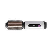 Curling Brush - 3-Temperature Setting Ionic Styler | Ceramic Heating Comb for Short Hairs, Men’s Grooming Tool for Thin Hair & Blowout Looks - Advanced Anti-Frizz Technology for High Shine & Volume