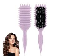Curling Brush, Curly Hair Brush, Bounce Curl Brush, Comb for Curls, Styling Brush for Detangling, Combing, Shaping and Defining Curls, for Defined Trendy Curls Women and Men (Purple)