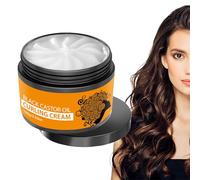Curling Cream for Curly Hair, Natural Curl Enhancer, Moisturizing Castor Oil Formula, Frizz Control Styling Cream 3.53oz, Strong Hold, Reduces Breakage & Tangles, 2.8 Inches