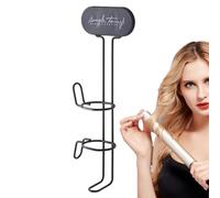 Curling Iron Holder - 12.6 Inches ABS Iron Wall Mount Stand, Straightener Storage Holder, Multi-Device Organizer with Firm Lock System | Toilet Bathroom Living Room Hotel Salon Use for Heat