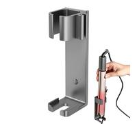 Curling Iron Holder | Wall Mounted Aluminium Alloy No Holes - Curling Iron Holder for Combs, Plates, Dresser, Women, Home, Hotel, Stylist, Hairdresser, Beauty