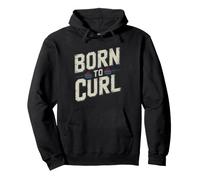 Curling Player Competitive Champion Born Winter Ice Sport Pullover Hoodie
