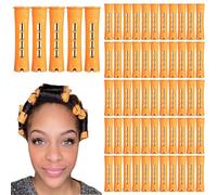 Curling Rods,60PCS Perm Rods for Long & Short Hair 0.9x3.3'' Curling Rods with Rubber Band No Heat Required Easy Curling Hair Rods for Home & Salon Use