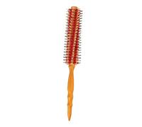 Curling Round Hair Brush with Ergonomic Wooden Handle Detangling and Massaging Hairdressing Comb for Salon and Personal Use Flexible Bristles for Less Damage and Breakage