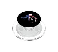 Curling Stone Player American Flag USA Drip Graffiti Lover PopSockets PopGrip for MagSafe