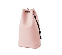 Curling Storage Bag Waterproof PU Drawstring Organizer Hair Dryer Protective Cover Travel Pouch Organizador(Pink)