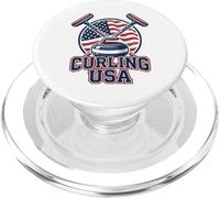 Curling USA Support the Team Curl Clean USA Flag Mens Womens PopSockets PopGrip for MagSafe