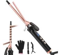 Curling Wand 9MM, Thin Curling Iron, Tight Curls for All Hair Types, Tourmaline Ceramic Barrel 30-Second Heat-Up, Long&Short Hair Culer Pro Curling Tongs