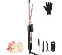 Curling Wand 9MM, Thin Curling Iron, Tight Curls for All Hair Types, Tourmaline Ceramic Barrel 30-Second Heat-Up, Long&Short Hair Culer Pro Curling Tongs