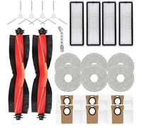 Curlingooㅤㅤ 23Pcs Accessories Kit for Xiaomi X20+ / X20 Plus / X10+ / X10 Plus Robot Vacuum, 2 Main Brush,4 Filter,4 Side Brushes,6 Mop Pads,6 Dust bags,1Cleaning Tool Replacement Parts Attachments