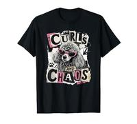 Curls and Chaos Fashion Poodle Curly Hair Pride Value Graphic T-Shirt