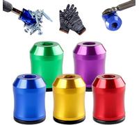 Curltub Strong Magnetic Screw Ring, 5PC Strong Magnetic Screw Ring, 1/4 Inch/6.35mm Universal Magnetic Screw Ring Head, Screwdriver Head Magnetic Ring, for Hex & Power Bits (Mix)