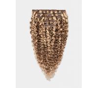 CURLY Clip in Extensions - luxury Quality - 5 pieces - 130g 22" - M14/1001 mixed intense natural dark ash blonde & platinum blonde