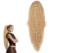 Curly Crochet Hair Extensions for Black Women Hair Extensions 36 Inch Ponytail Extension Long Synthetic Hairpiece for Ladies Soft Drawstring for Daily Use 3208
