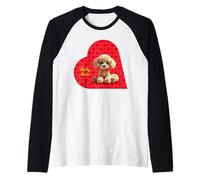 Curly Cutie! - Cute Toy Poodle - Valentine Raglan Baseball Tee