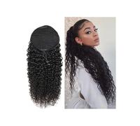 Curly Drawstring 8-26 Inch Kinky Curly Human Extensions Clip In Ponytail Hair Extensions for Daily Use(22inches)