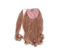 Curly End Synthetic Ponytail Extensions Wrap-Around Ponytails for Women 16 Inch High Puff Ponytails(#27)